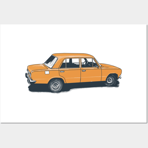 City car vintage Wall Art by Saturasi